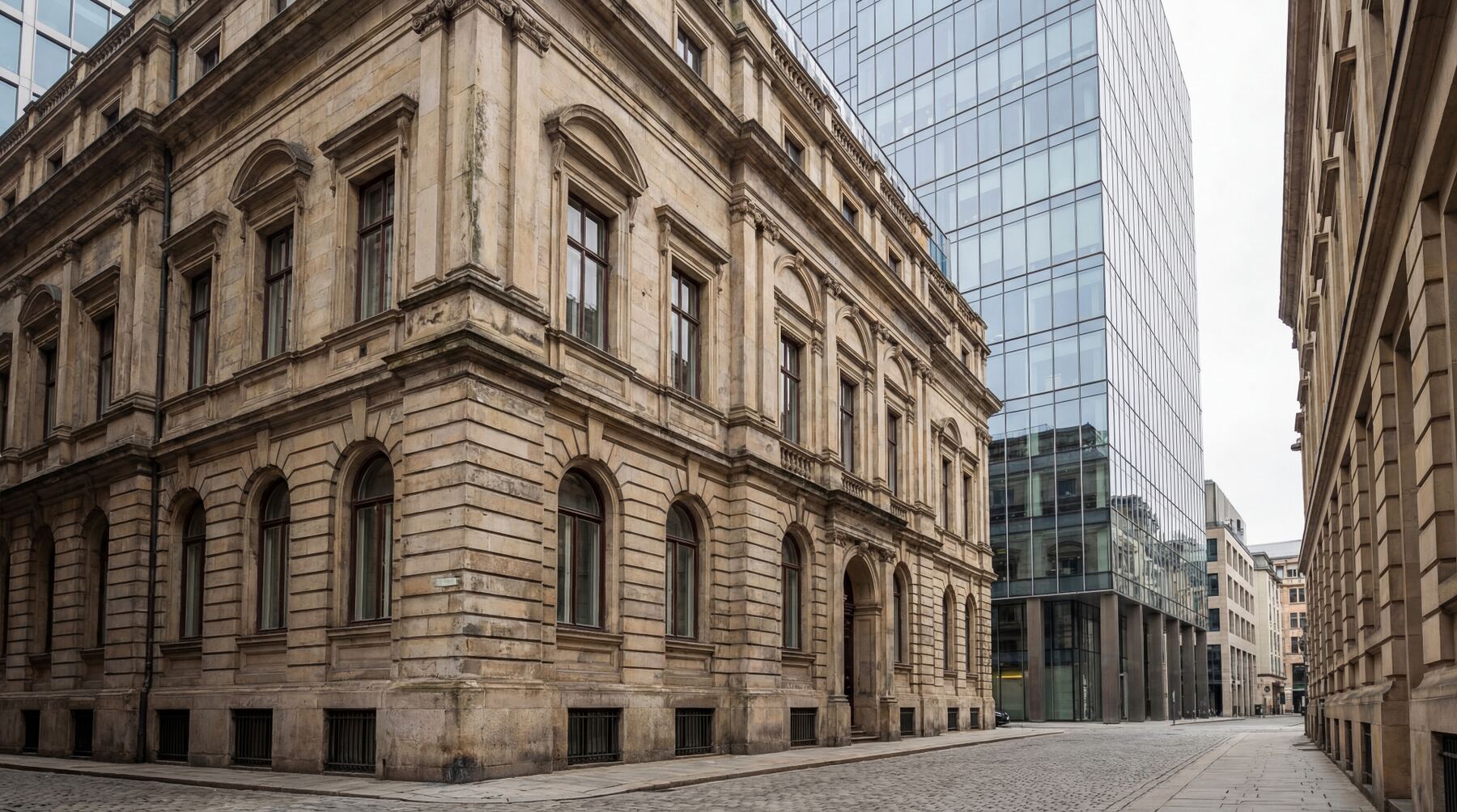 Modern banking office with AI technology